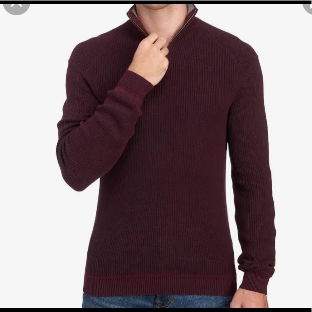 English Laundry 1/4 Zip Two-tone sweater- Medium
